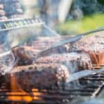 close-photography-of-grilled-meat-on-griddle